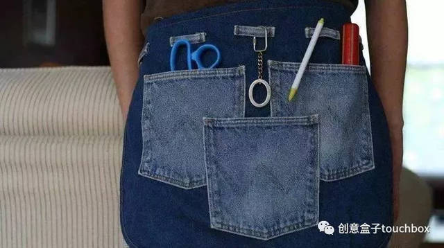 牛仔裤做收纳袋