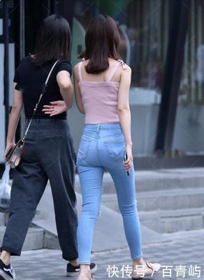 吊带牛仔裤