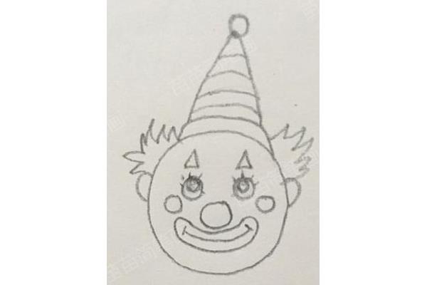 小丑帽子简笔画