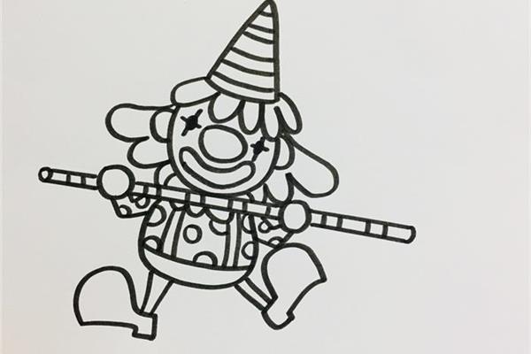 小丑帽子简笔画