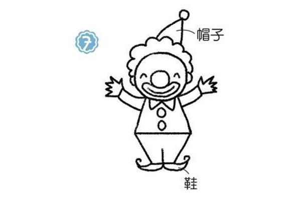 小丑帽子简笔画