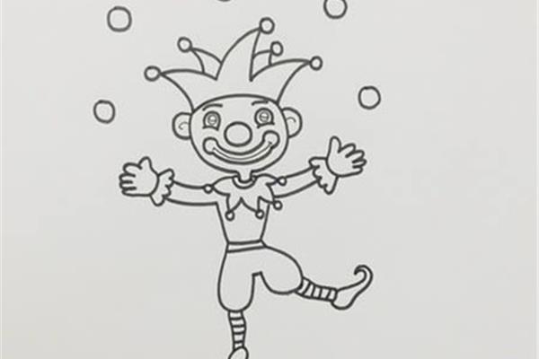 小丑帽子简笔画