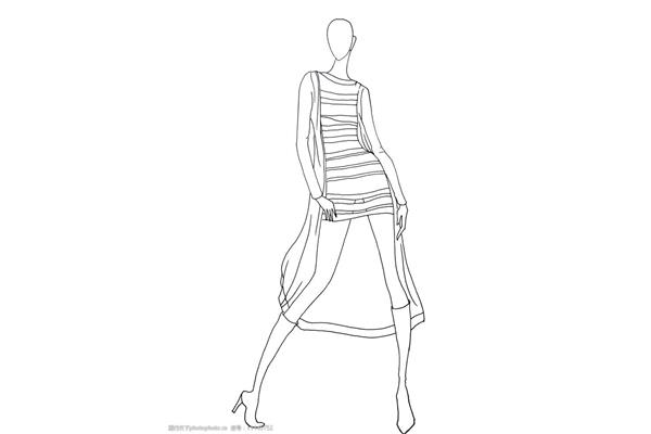 线描衣服