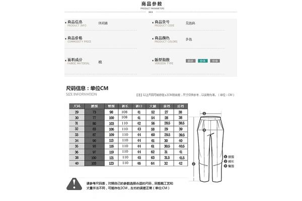 面料规格参数